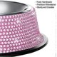 thumbnail image 3 of Small Dog Bowls Pink, Handmade Bling Rhinestones Stainless Steel Pet Bowls Double Food Water Feeder for Puppy Cats Dogs Cats (400ml-Pink), 3 of 4