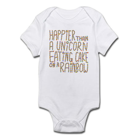 

CafePress - Happier Than A Unicorn... Infant Bodysuit - Baby Light Bodysuit