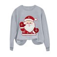 thumbnail image 4 of PNTUTB Women's Christmas Holiday Fashion Xmas Pattern Printed Crew Neck Long Sleeve Hoodless Pullover Sweatshirts, 4 of 6
