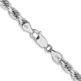 thumbnail image 3 of Solid 14K White Gold 4.7mm Diamond-cut Rope with Lobster Lock Chain - 18", 3 of 8