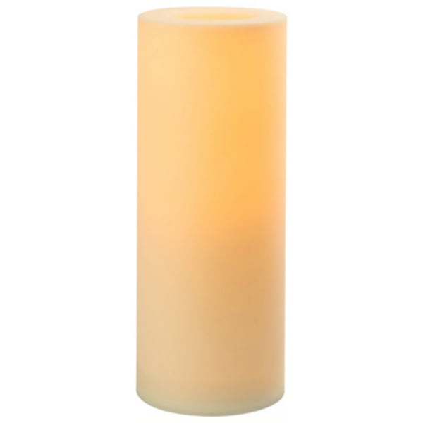 Inglow White Outdoor Pillar Candle 15, Inglow Outdoor Flameless Candles With Timer