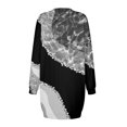 thumbnail image 5 of Women's Long Sleeve Casual Dress Abstract Purple and Black Print, Comfortable and Stylish Mini Dress, 5 of 5