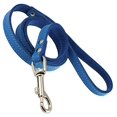 thumbnail image 2 of Genuine Leather Dog Leash 4-Feet Wide Blue (Large: 5/8” Wide), 2 of 3