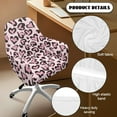 thumbnail image 6 of FOR U DESIGNS Heart Leopard Print Dining Chair Cover with Armrest, Washable Office Chair Slipcovers Swivel Armchair Accent Protector for Vanity Living Room Bedroom, 6 of 8