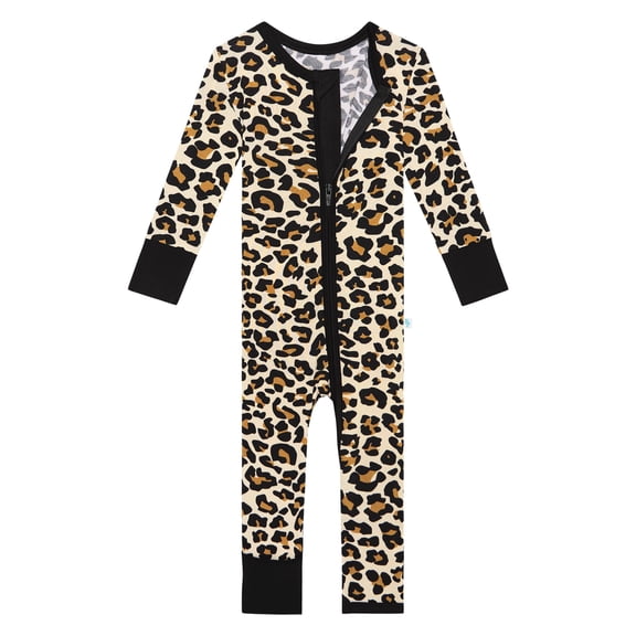 Pijama convertible para bebé Posh Peanut Lana Leopard