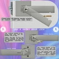thumbnail image 3 of HADE LION Entry Brushed Nickel Door Handle Locks with Keys, Square Entrance Straight Door Lever, Bedroom Heavy Duty Front/Interior Door Knobs 1 Pack C63, 3 of 3