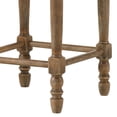 thumbnail image 6 of Gzxs Bar Stools Set of 2, 24 inch Counter Height Wooden Barstools w/ Upholstered Seats and Nailhead Trim Accent, Farmhouse Style for Kitchen Island, Pub, Cafe, Beige & Weathered Oak, 6 of 6
