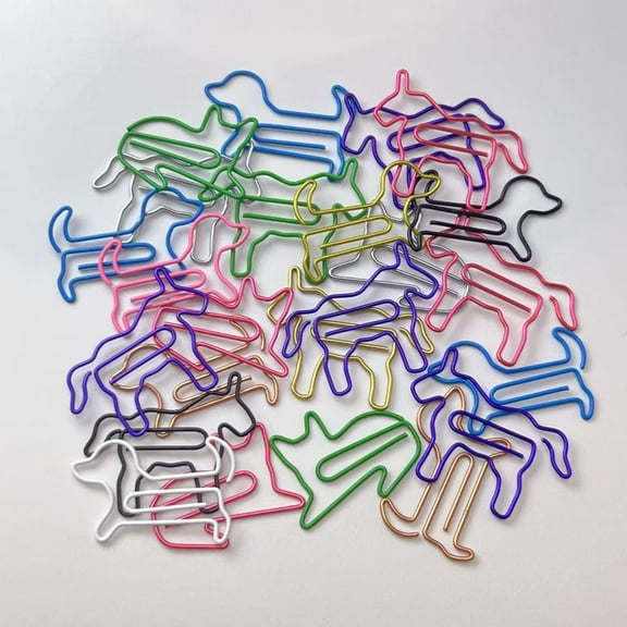 140pcs High-quality Cute Paper Clips with Metal Coating - Office Supplies, Paper Clips, Folders, Bookmark Clips, Multi-color, Metal Paper Clips for Office Supplies, , Novelty Clips