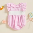thumbnail image 2 of Ruyang New Born Baby Girls Romper Jumpsuit Ruffle Sleeveless 𝐎ne-Piece Rompers Toddler Girl Summer Clothes Bodysuits, 2 of 7