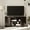 Dark Brown, variant on Modern Farmhouse TV Stand for 65 inch TV, Sliding Barn Door Television Stands, Media Console Dark Brown