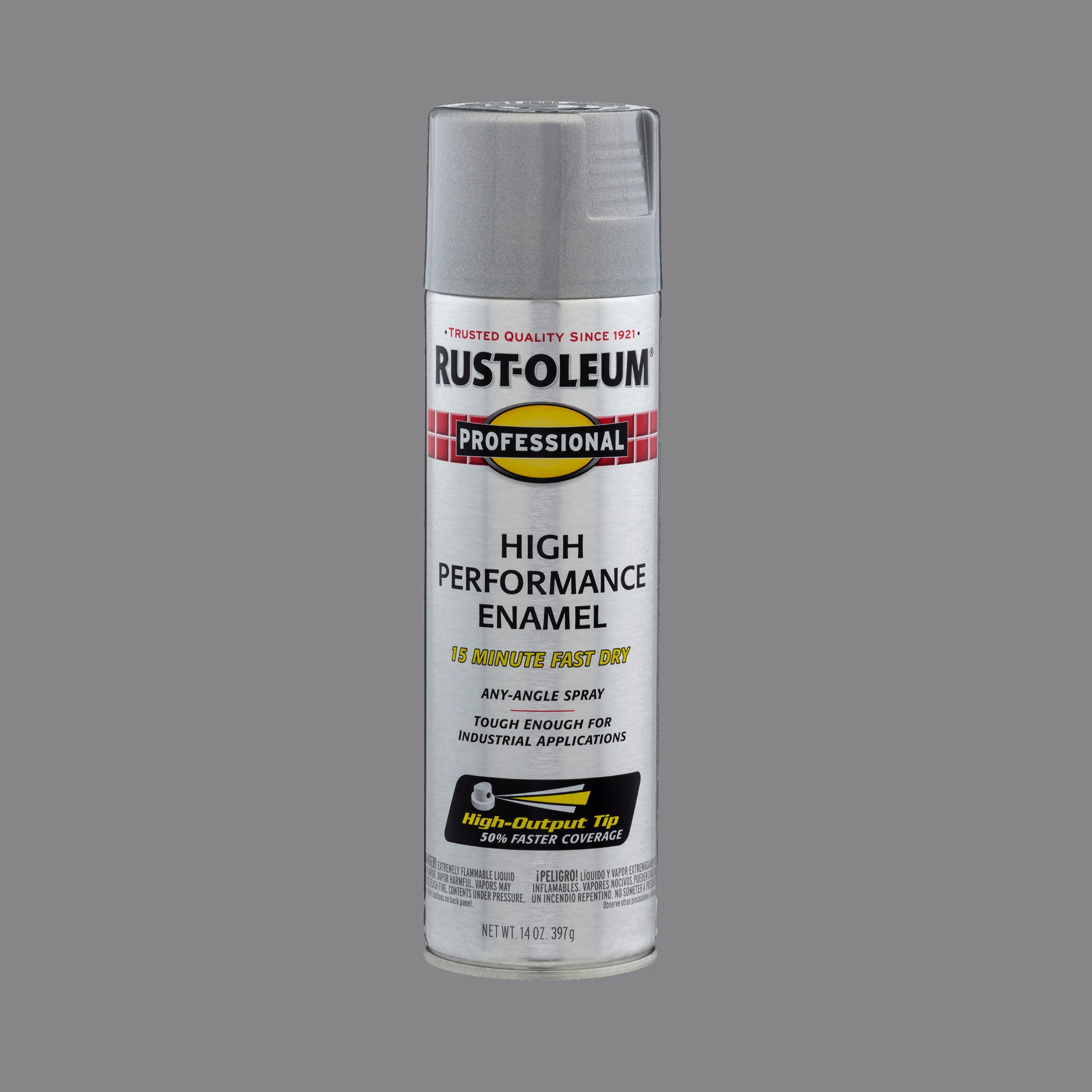 (2 pack) Aluminum, Rust-Oleum Professional High Performance Gloss Enamel Spray Paint-7515838, 15 oz