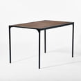 thumbnail image 3 of Homy Casa Table de Salle à Manger Moderne avec Cadre Métallique Robuste – Bureau Rectangulaire Table d'Étude pour 4 Personnes, Espresso, 3 of 5