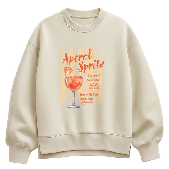 Instant Message - Aperol Spritz Oversized Fleece Crew Sweatshirt