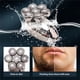 thumbnail image 5 of Afeitadora eléctrica de 7 cabezales con carga USB, cuchillas de acero inoxidable, afeitado rápido para hombres, recortadora de barba, recortadora de pelo, regalo plateado., 5 of 5