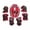 Red, variant on Qiylii Kids Multi-Sport Protective Gear Set, 7PCS Knee Elbow Pads Wrist Guards for Bike Skateboard Scooter Skating 3-9 Years