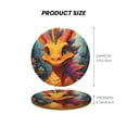 thumbnail image 5 of Xecao Colorful Flower Chameleon for MDF Cork Coaster 4 Pcs,Drink Coasters,Suit for House Warming Gifts New Home ,Coffee Table Decor-Round Shape, 5 of 7