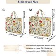 thumbnail image 2 of FORMRS Womens Corduroy Tote Bag Crossbody Shoulder Handbag with Pocket, Beige Floral, 2 of 7