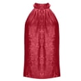 thumbnail image 4 of Rotm Womens Sequin Top Shirts for Women,Women’S Sequin Tops Glitter Party Strappy Tank Vest Red,L, 4 of 5