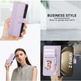 thumbnail image 6 of Allytechgroup Wallet Case for Samsung Galaxy Z Fold 7 with Credit Card Slot, [RFID Blocking] Protective Shockproof PU Leather Stand Flip Cover Compatible with Samsung Galaxy Z Fold 7, Purple, 6 of 7