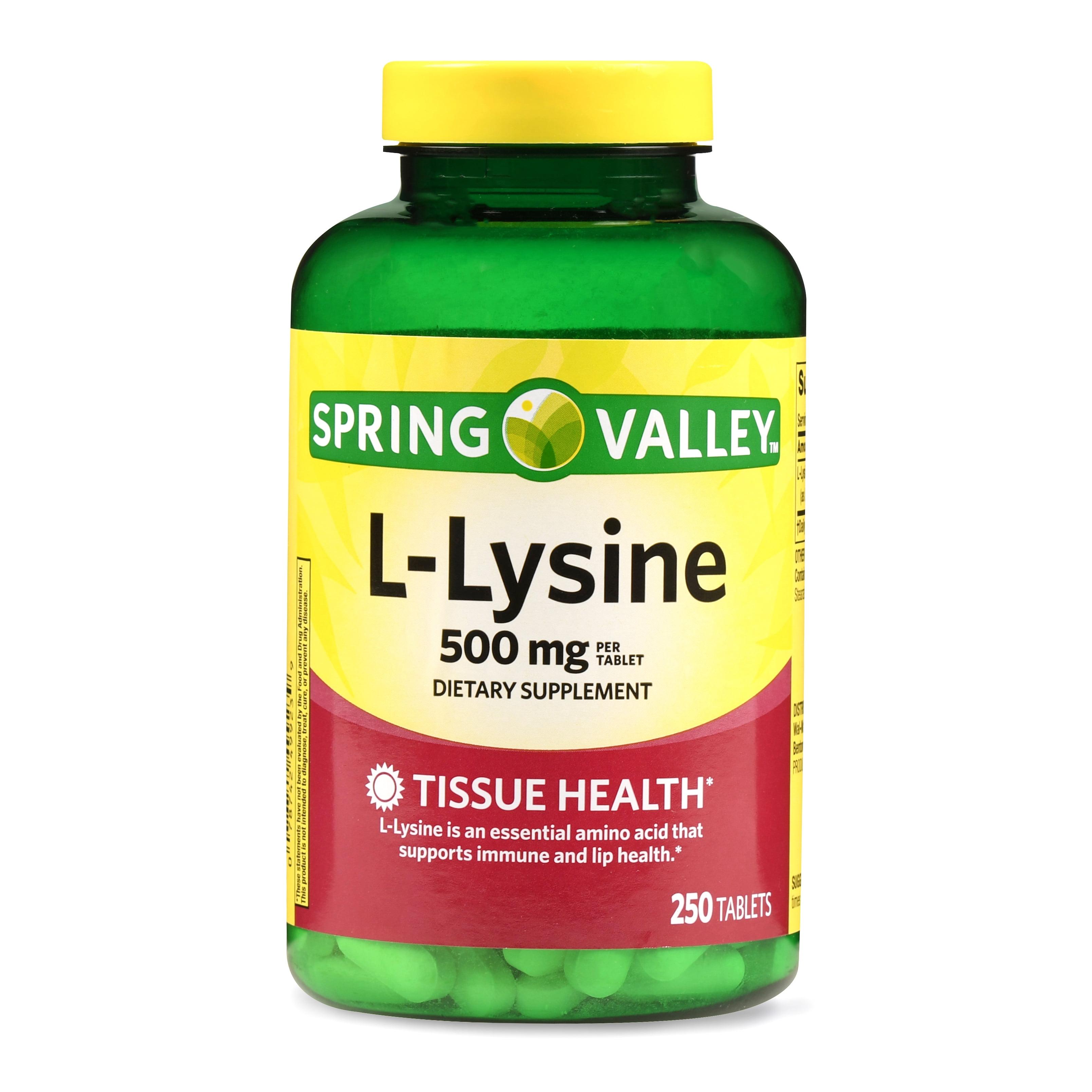 Spring Valley L-Lysine Dietary Supplement, 500 mg, 250 Count
