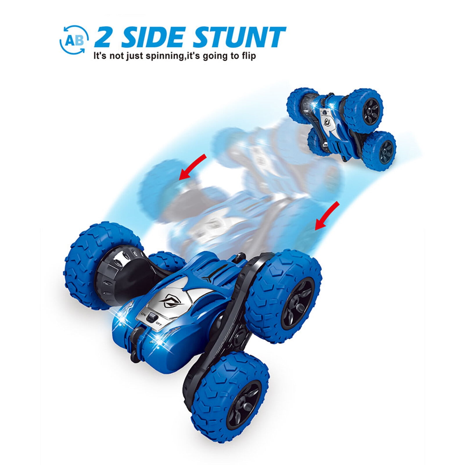Two-in-one Rotating Tumbling Stunt Car Double-sided Driving RC Tracked Car Fall Resistant Remote Control Car