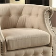thumbnail image 4 of Furniture of America Sofi Contemporary Fabric Upholstered Accent Chair in Ivory, 4 of 6