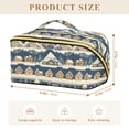 thumbnail image 4 of FORMRS Makeup Bag Travel Cosmetic Organizer for Women Fold Flat Zipper Pouch with Handle, Winter Village, 4 of 8