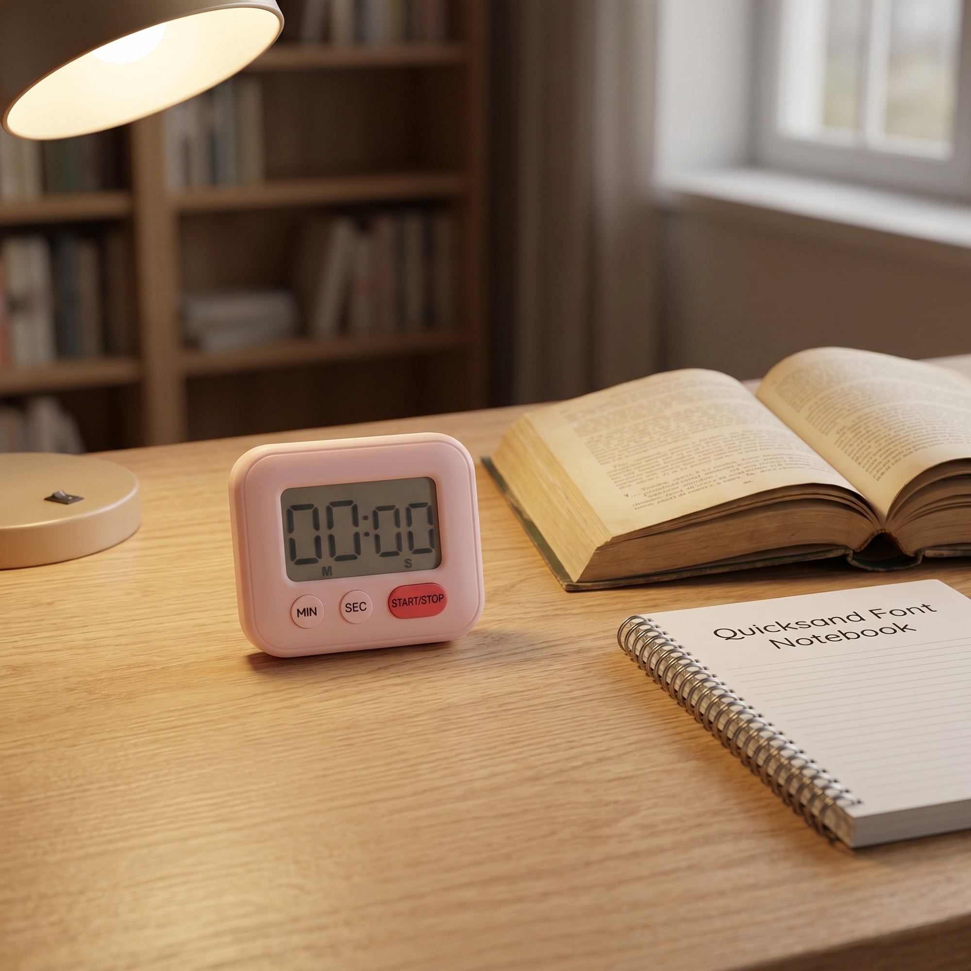 Unique Bargains Kitchen Timer with Loud Alarm and Magnetic Backing Pink