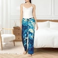 thumbnail image 4 of Fotbe Abstract Blue Skull Pattern Women's Pajama Pants,Sleepwear Pants,Pj Bottoms Drawstring And Pockets-3X-Large, 4 of 6
