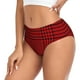 thumbnail image 2 of Fotbe Red Black Houndstooth Calzones Estampados para Mujer – Ropa Interior de Algodón, Cómoda, Suave y Elástica-Small, 2 of 6