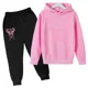 thumbnail image 5 of 024 Sudadera con capucha para niños, conjunto de sudadera con capucha con letras creativas para niños y niñas en edad preescolar de 3 a 13 años, conjunto deportivo de ocio para el sol, 5 of 5
