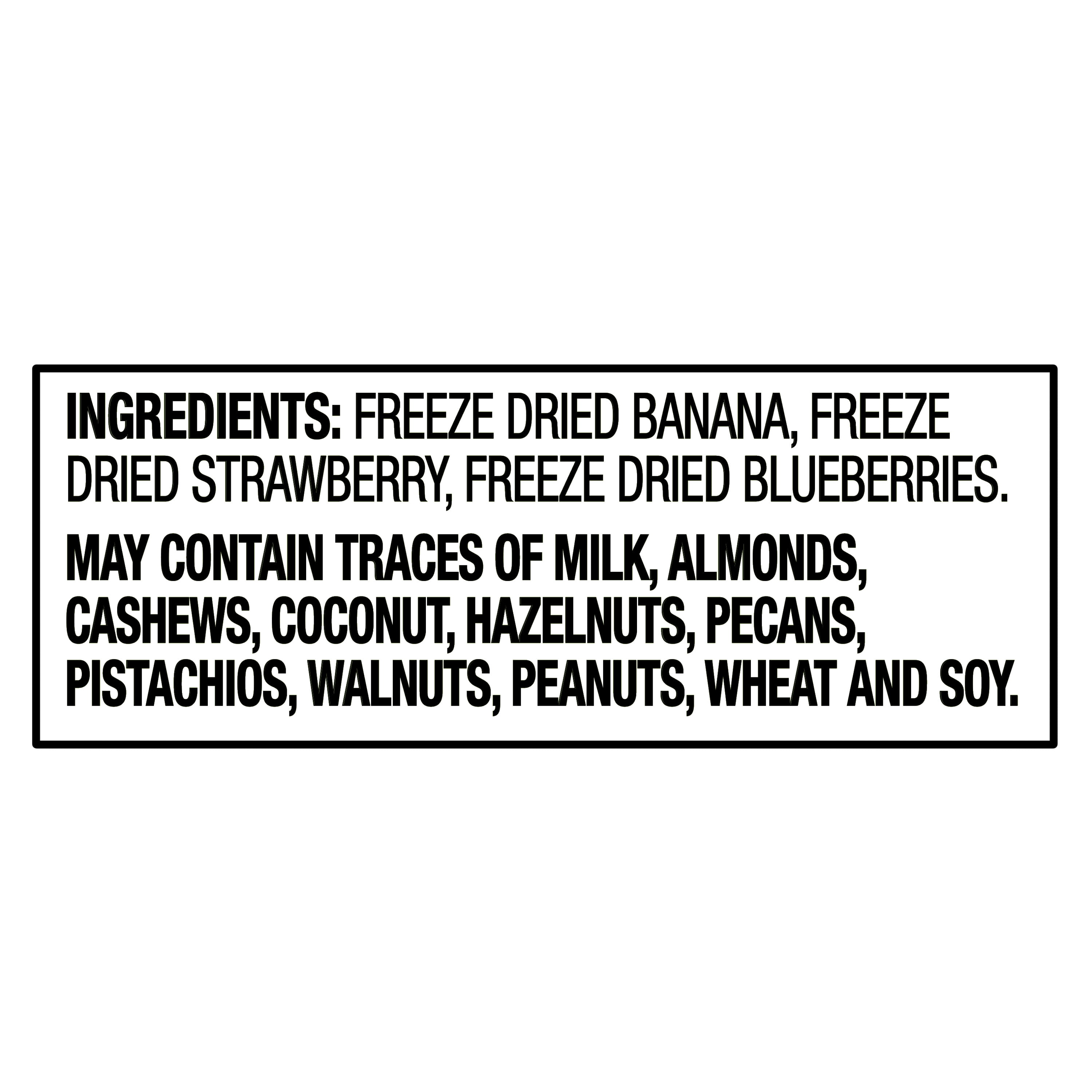 (3 pack) Great Value Freezed Dried Banana Meledy Fruit Crisps, 100% Fruit, 28g