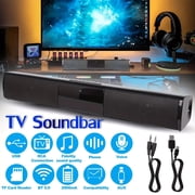 Sound Bars For Smart TV, 13-in Wireless TV Soundbar Speakers, With TF/AUX/FM/USB/TWS, Surround Sound System, Crisp Sound And Easy Setup, Soundbar For TV, PC, Projector.
