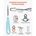 thumbnail image 6 of Dual-Mode Aerial Yoga Swing Supports 300 lbs, Durable Nylon Material & Braided Daisy Rope, Comes with Zippered PE Case - Ideal for Gymnastics and Relaxation, 6 of 9