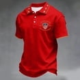 thumbnail image 4 of Men's USA 250th Anniversary Polo Shirt We The People Patriotic Flag Short Sleeve Golf Tee, 4 of 6