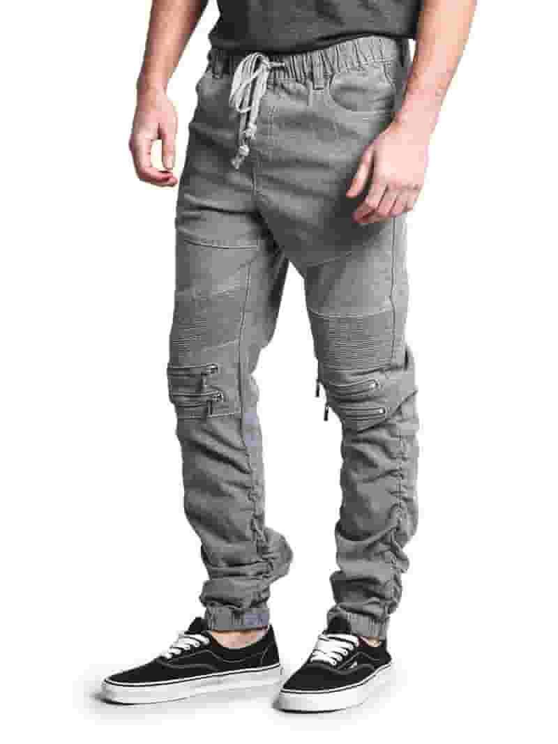 パンツ ROCKCAKE Tribal 2way Jogger Gray RC22PT00230 Victorious Men's Scrunch Stacked Biker Twill Jogger Pants