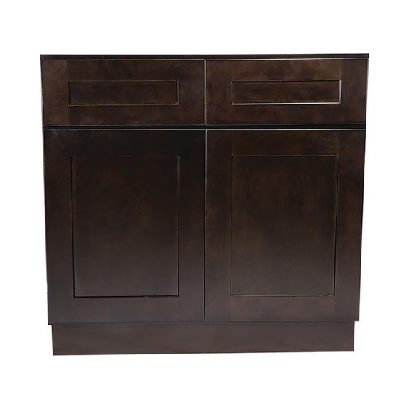 Design House 613687 Brookings Fully Assembled Shaker Style Base Kitchen Cabinet 36x34.5x24, Espresso