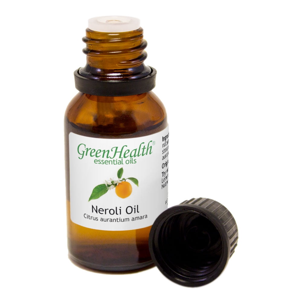 Neroli Essential Oil - 1/2 fl oz (15 ml) Glass Bottle w/ Euro Dropper - 100% Pure Essential Oil by GreenHealth