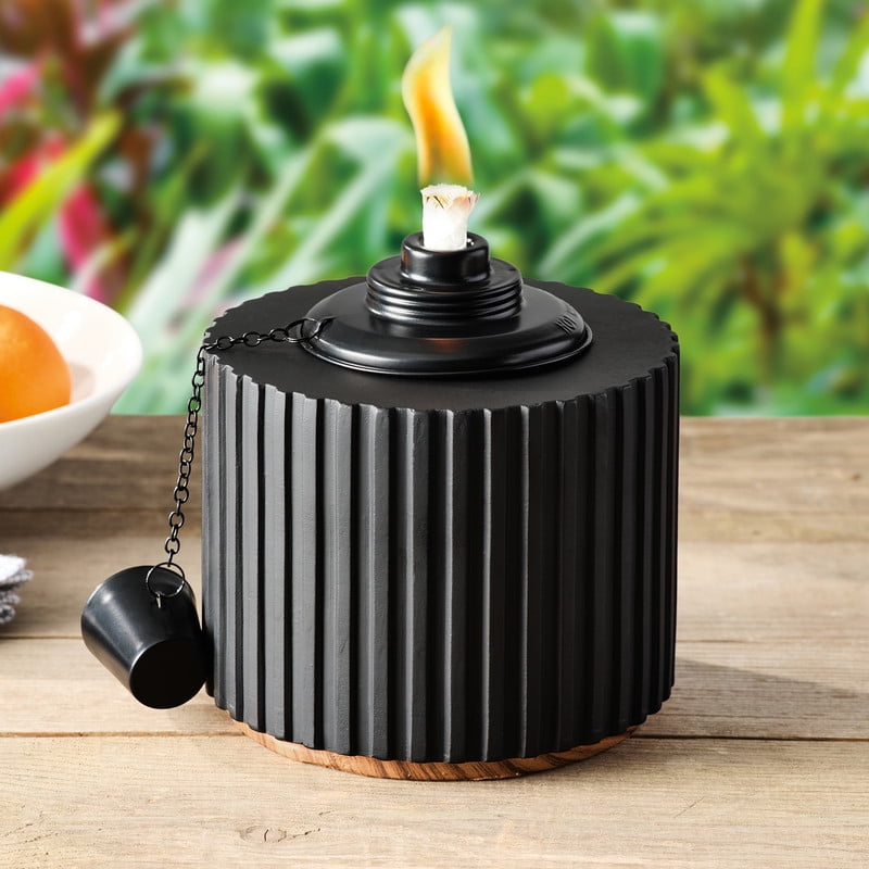 Better Homes & Gardens Outdoor Tabletop Torch | Snuffer Cap| Fiberglass Wick | Metal Fuel Canister