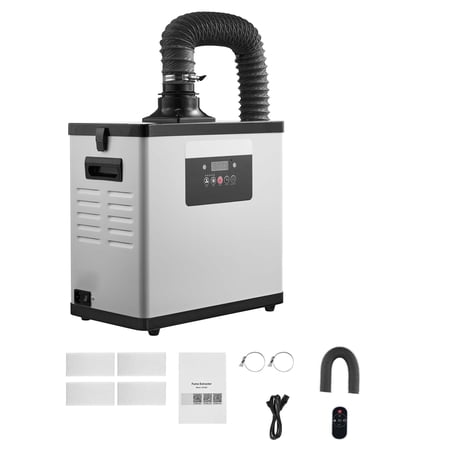 KFFKFF Solder Fume Extractor with 3-Stage Filtration, 510 m³/h High Suction, 10-Speed Adjustable Smoke Absorber with Remote Control for Laser Engraving and 3D Printing