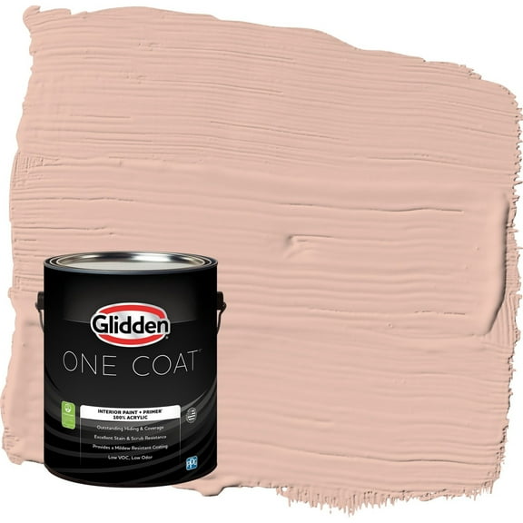 Glidden One Coat Adorable / Orange Eggshell Interior Paint with Primer, 1 Gallon