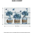 thumbnail image 4 of Hydrangea Flower Hydrangea Flower Placemats Set of 6 Farmhouse Blue Floral Table Mats Washable Place mats for Home Party Indoor Kitchen Dining Table Decoration 12x18 Inch, 4 of 6