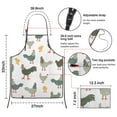 thumbnail image 3 of White Chicken Cartoon Pattern Apron-Garden Aprons for Women with Pockets-Cotton Linen Waterproof Kitchen Cooking Gardening Aprons Adjustable for Kitchen,Cooking,BBQ and Salon 33x27 Inch, 3 of 7