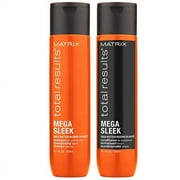 ($27.00 VALUE) Matrix Total Results Mega Sleek Duo 10OZ Set for Frizzy Hair