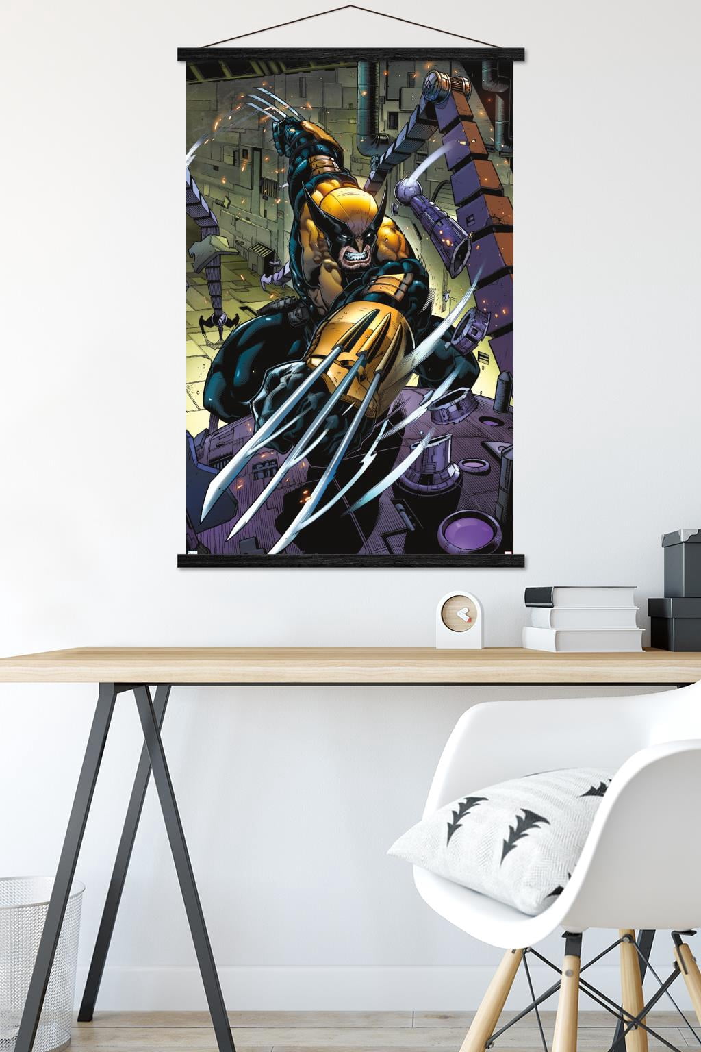 Marvel Comics - Wolverine - Wolverine #1 Wall Poster with Wooden Magnetic Frame, 22.375" x 34"
