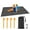 Black, variant on Amerteer Outdoor Proof Beach Blanket/Compact Pocket, Extra Large 79”x 55” Beach Mat, Big & Compact Sand Free Mat Quick Drying, Lightweight & Durable with 4 Stakes& 1 Carabiner