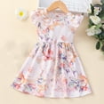 thumbnail image 5 of YTDSCS Little Girls Short-Sleeved Dress Toddler Summer Printed Princess Dress Kids Ruffle Soft Sundress for 18 Months - 6 Years, 5 of 9