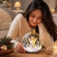thumbnail image 6 of Qwtwty Glowing Christmas Ornaments Christmas Tree Hanging Decoration, Light-Up Clear Christmas Themed Hanging Ball Decoration with Warm LED Light, 6 of 7