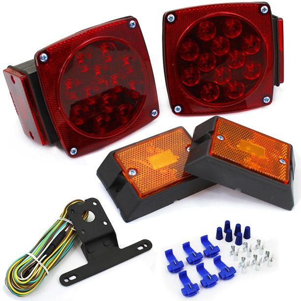 Stark 12 Volt LED Universal Mount Combination Trailer Tail Lights Kit