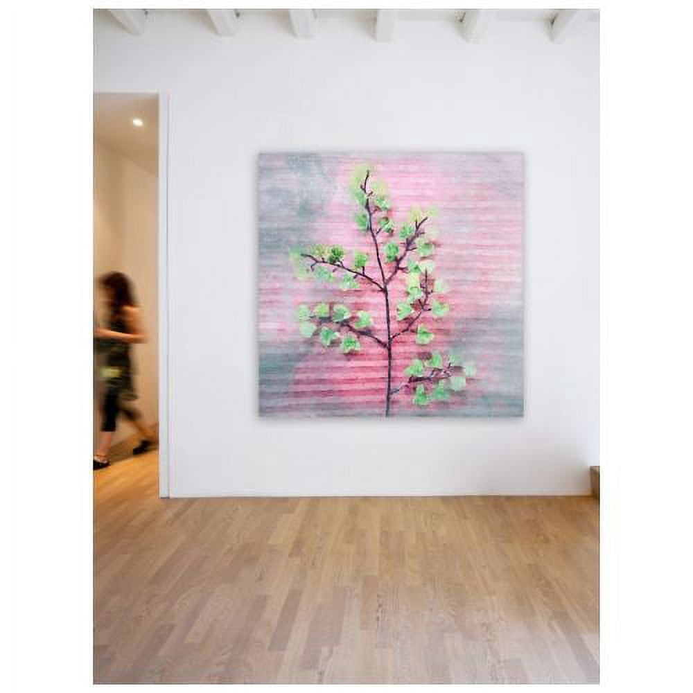 "Pink and Green" Painting Print on Wrapped Canvas